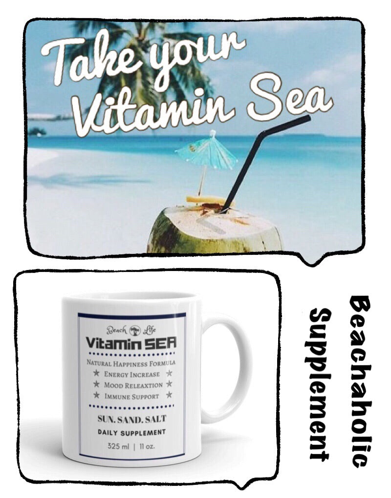 ThisWear Gifts for Travel Palm Trees & Vitamin Seas Travel Coffee Mugs for  Men Nautical Coffee Mug Set 2 Pack 15oz Coffee Mugs 